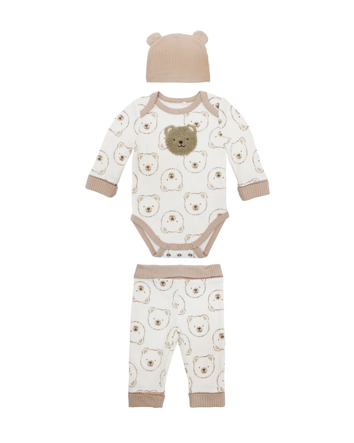 Conjunto body manga larga + Gorro